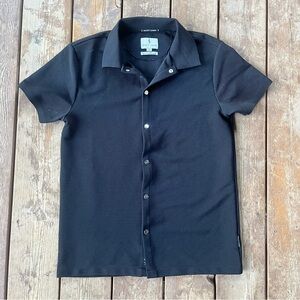 Scott James Mens Casual Black Button Snaps